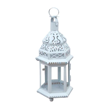 

Wrought Iron Glass Wind Light Candle Holder Hanging Lantern Great For Patio Festival Home Decoration Candlestick