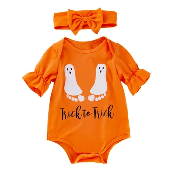 

Cute Baby Halloween clothes Baby Girls cotton Jumpsuit 0-24M Age Newborn Outfits Festival clothes for kids