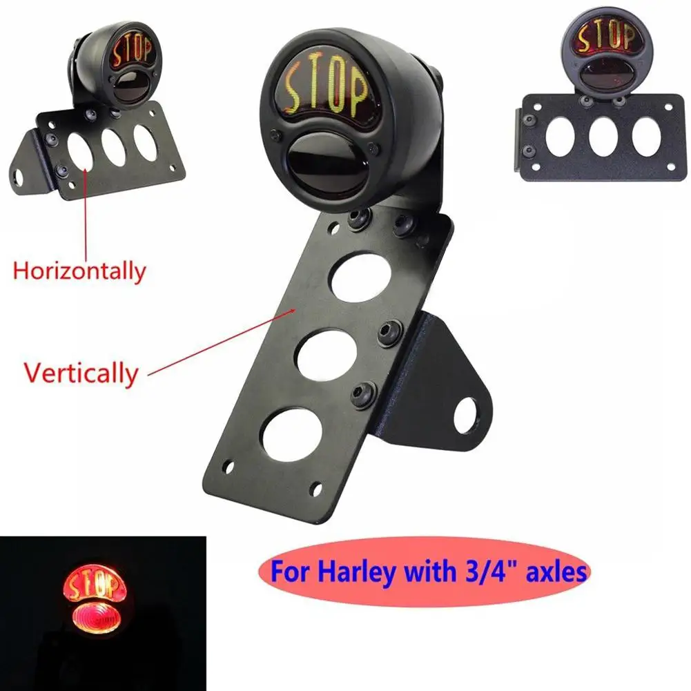 Мотоцикл яркий стоп Боковое крепление задний фонарь+ Кронштейн номерного знака для H-D Чоппер поплавок аксессуары для мотоциклов