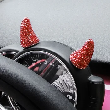 

Suitable for BMW MINI Porsche Steering Wheel Dashboard Tachometer Crystal Demon Corner Creative Ornaments