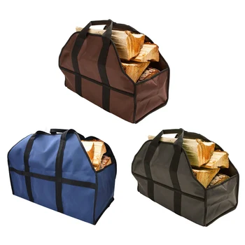 

Heavy Firewood Storage Bag Duty Canvas Firewood Carrier Wood Log Holder Indoor Fireplace firewood bag Totes Garden Tools
