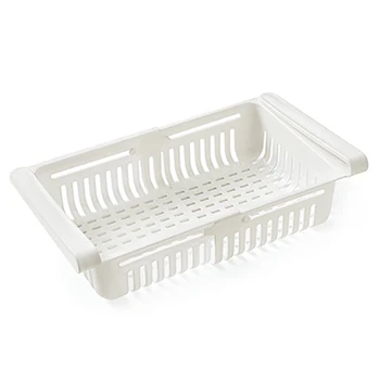 

Creative Refrigerator Storage Box Fresh Spacer Layer Storage Rack Drawer Fresh Spacer Sort Kitchen Tool White