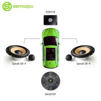 

Sennuopu Super sound effect four door loudspeakers + one DSP amplifier + Spare tire subwoofer