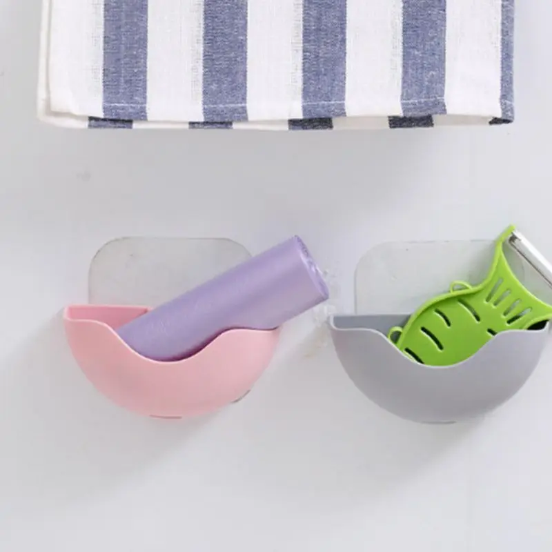 

Plastic Suction Cup Storage Rack Soap Toothbrush Box Dish Holder Kitchen Shelf Sponge Rack Bathroom Shower Accessory