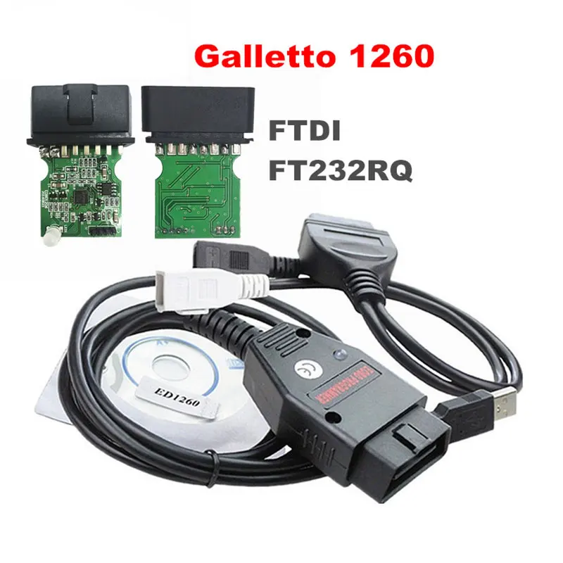 Galletto1260 автомобильный диагностический кабель ECU чип OBD2 автомобильный Профессиональный Flasher remaps Tunning