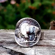 

Vintage Silver Plated Five Cents Morgan Coin Rings for Women and Men Fashion Jewelry Souvenir Daily Wear Anniversary Party Gift