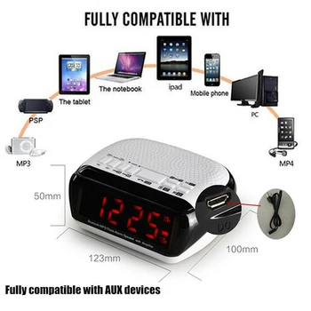 

LED Wireless Bluetooth Speaker Digital Alarm Clock Multifunction Mic LCD Alarm Clock Speaker TF FM Radio MP3 Music Player