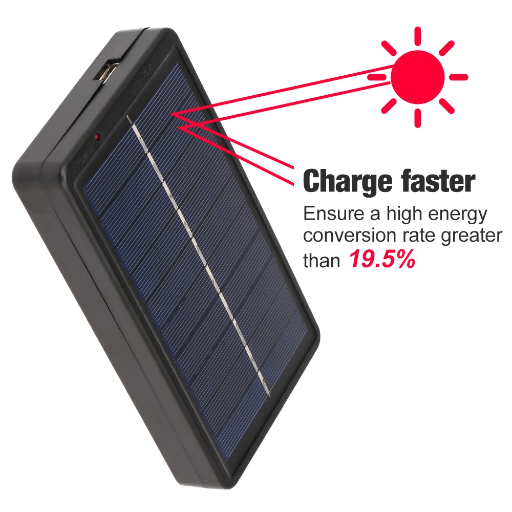 

Portable Solar Charger With USB Port For Cellphone Charger Compact Solar Panel Camping Hiking Travel