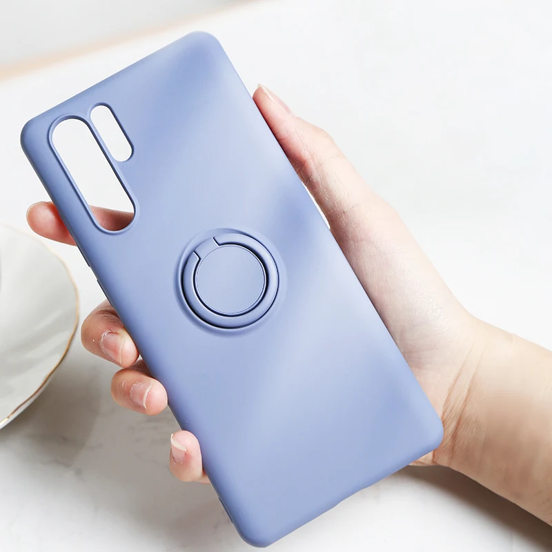 Мягкий силиконовый чехол для телефона Huawei P30 P20 Mate 20 Pro Lite P40 Nova 3 3i P30Lite с кольцом