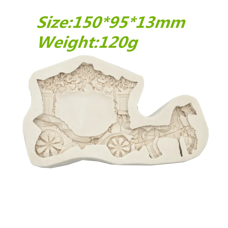 Retro Carriage Silicone Mold Kitchen Baking Resin Tool Dessert Cake Lace Decoration DIY Chocolate Pastry Candy Fondant Moulds