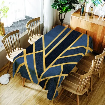

Marbled Road Tablecloth Waterproof Oilcloth Rectangular Tapetes Table Cover Protector Party Banquet Table Cover Dining