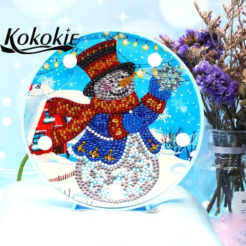 

Christmas Decoration full square Stickers for Night LED light handicraft 5d diamond mosaic DIY Light for desk Diamond painting