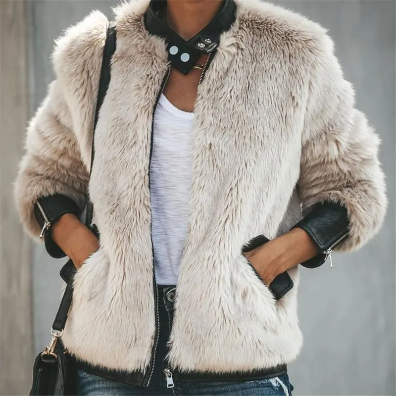 Новое поступление, Женское пальто, XS-XL, теплое, однотонное, плюшевый мишка, с карманами, флисовые куртки, верхняя одежда, пальто, уличные топы, куртка на молнии, верхняя одежда