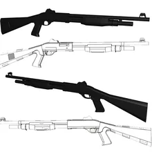Модель картриджа M3 рассеянного Graupel оружие пистолет 3D стерео