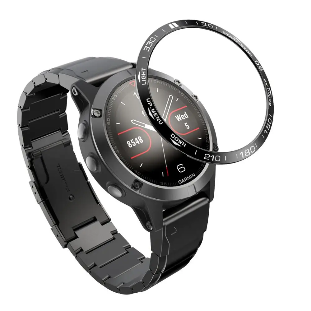 BEHUA Модный чехол для Garmin Fenix 5/Fenix 5X/5X plus, Смарт-часы, металлическая рамка, клейкая Защитная крышка - Цвет ремешка: Fenix 5 G