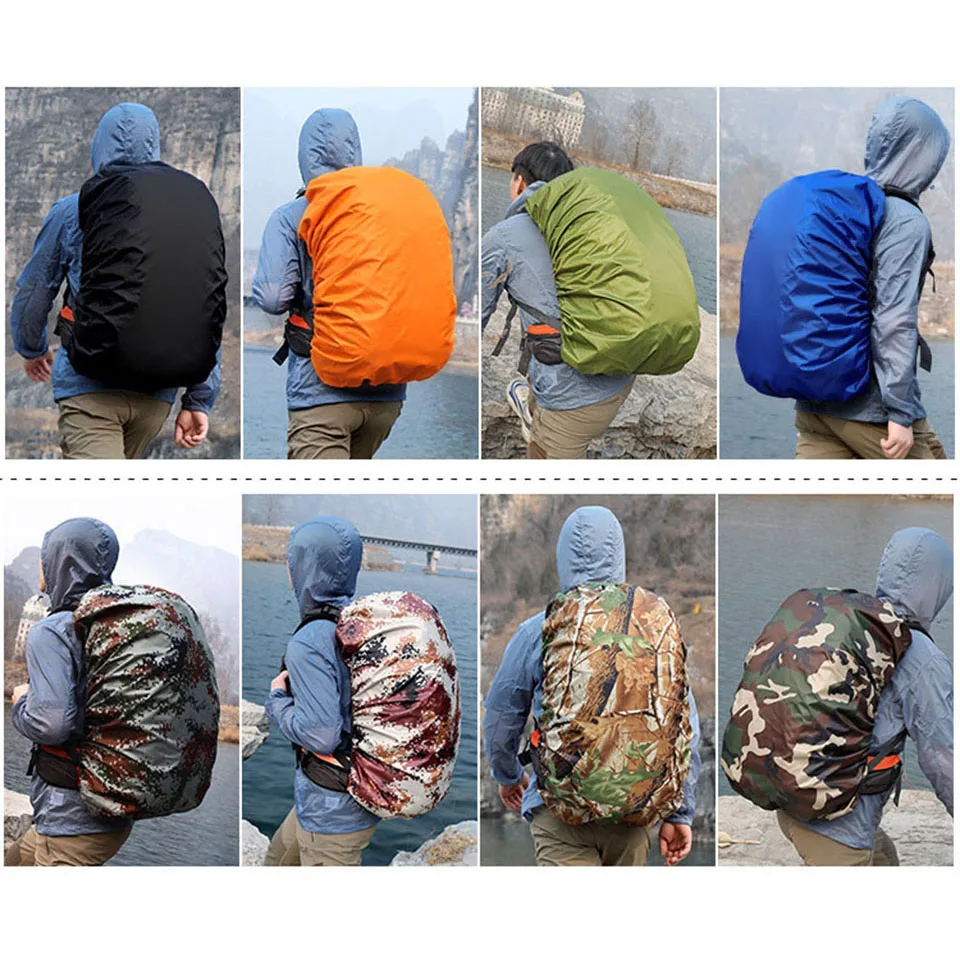 Practical Backpack Rain Shield Waterproof Dustproof Sun-protected Bag Shield Outdoor Camping Hiking Backpack Protective Cover 5