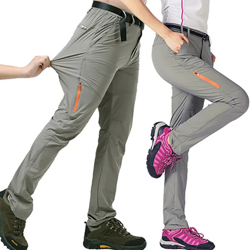 

Outdoor Quick Drying Pants Men And Women Summer Thin Section Trousers Elasticity Trousers Slim Fit Breathable Mountain Climbing
