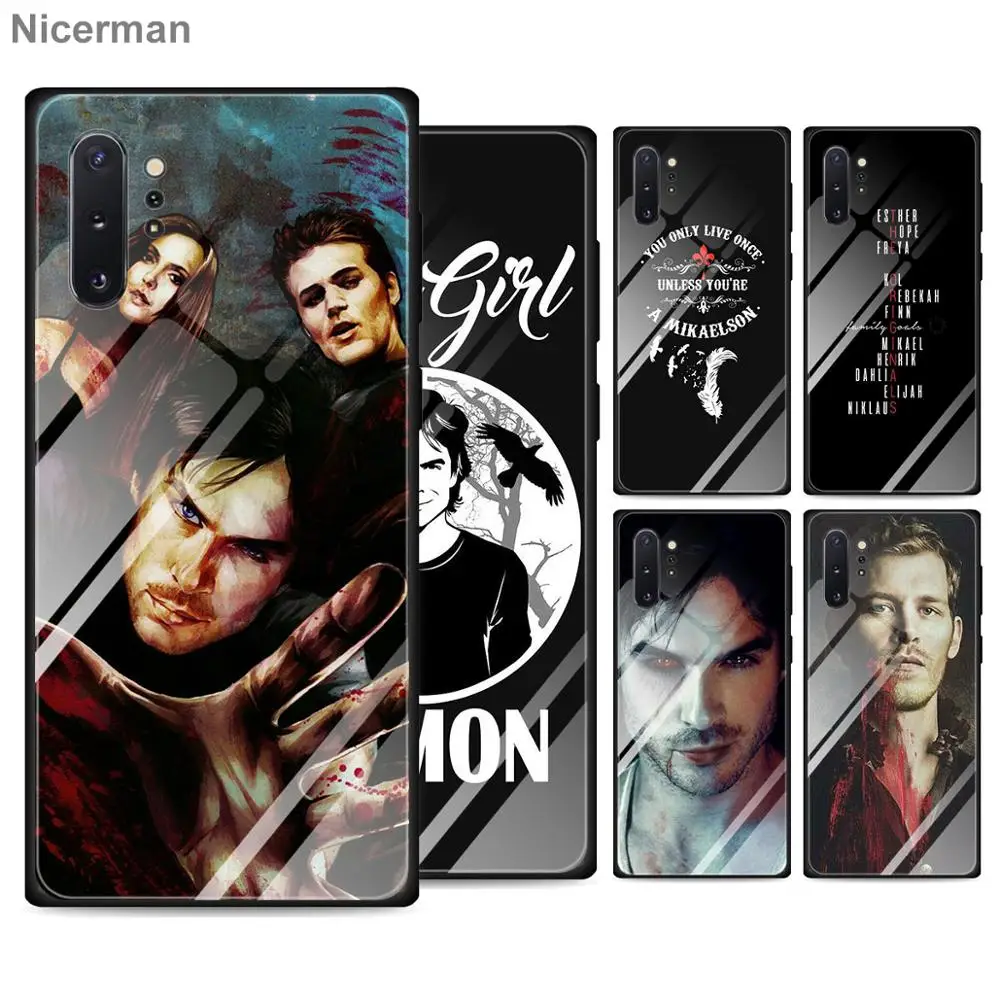 

The Vampire Diaries Ian Somerhalder Tempered Glass Cases for Samsung Galaxy S10 S8 S9 Plus S10e Note 9 10 Plus A50 A30 Cover Coq