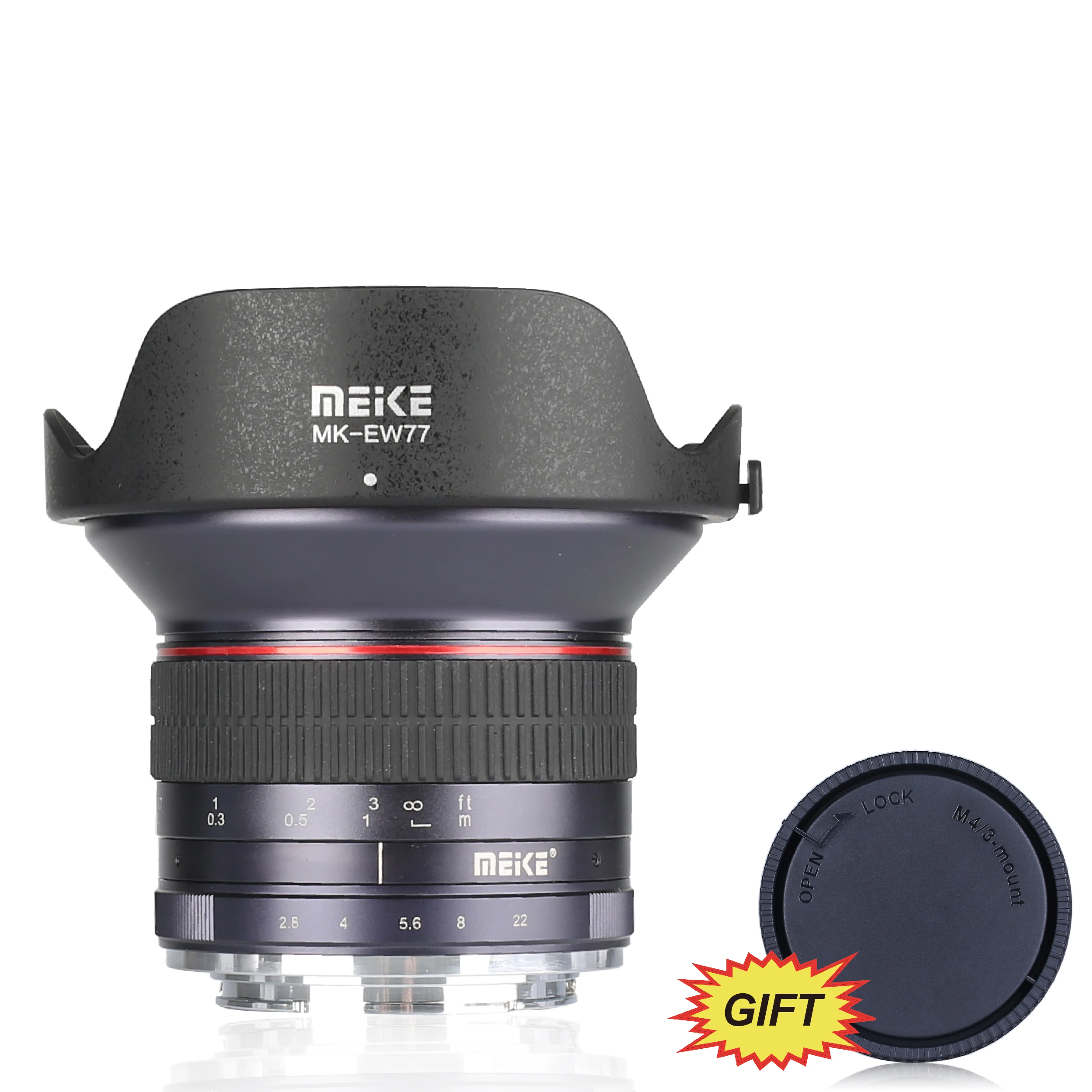 Meike 12 мм f2.8 Ультра широкоугольный фиксированный объектив со съемной блендой для