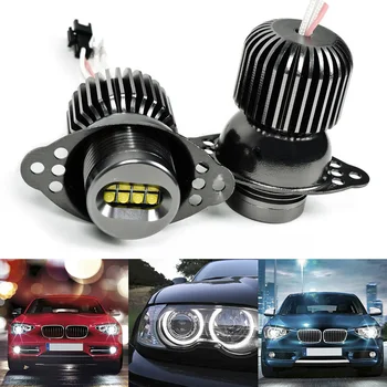 

1 Pair Car LED Headlights For BMW E90 E91 2006-2008 2400LM 80W Angel Eyes Automotive Light Bulb White Sedan Wagon Replacement