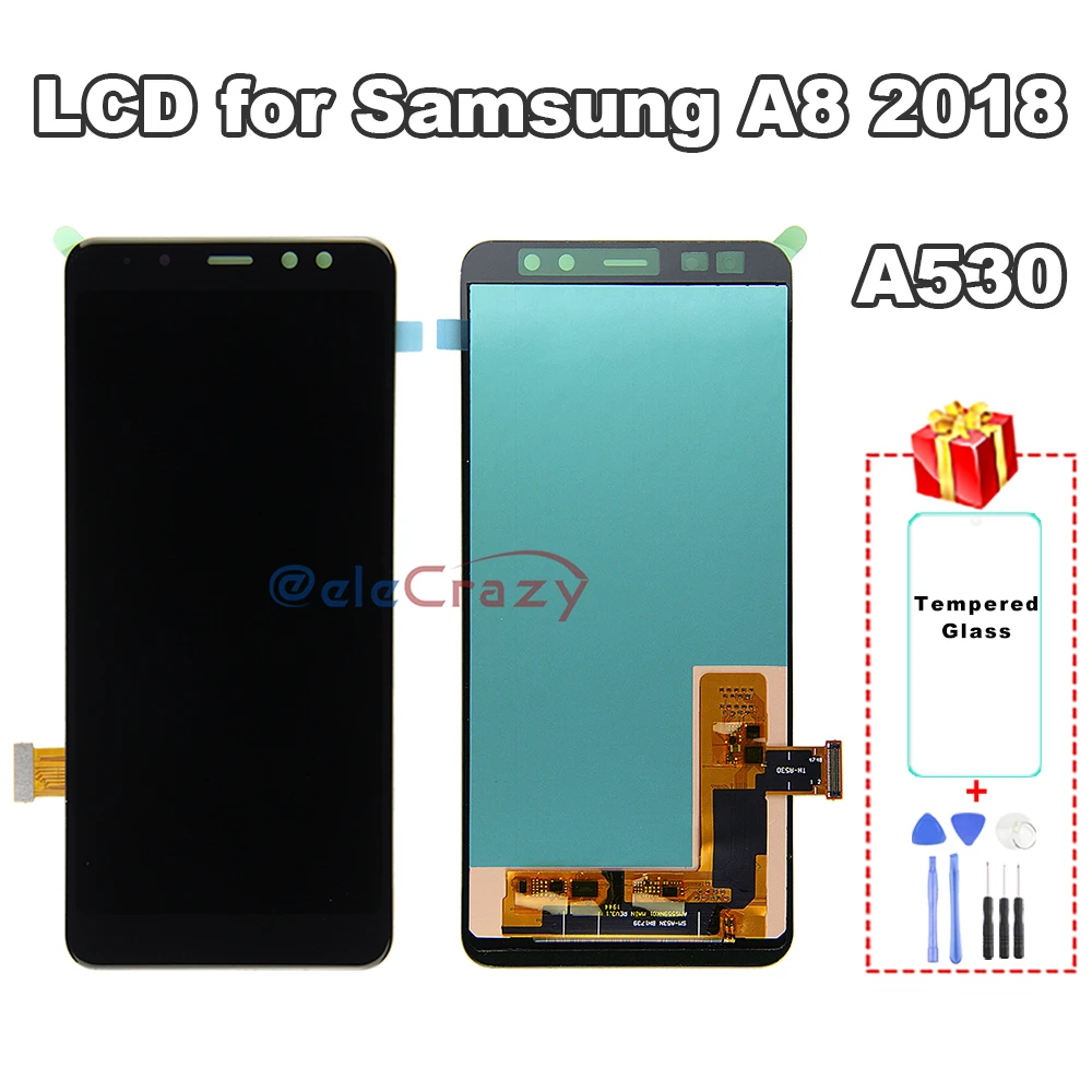 ЖК-дисплей с сенсорным экраном в сборе для SAMSUNG Galaxy A8 2018 A530 A530F A530DS A530N AAA 100% |