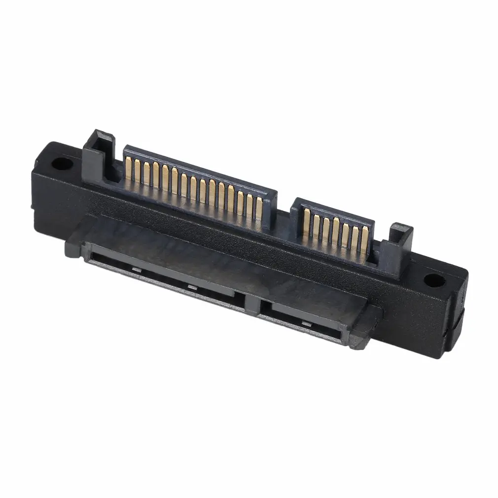 

90 Degree Angled SATA 22 (7+15) Pin Male to Female Extension Computer Adapter Convertor Cable Adapter Stock