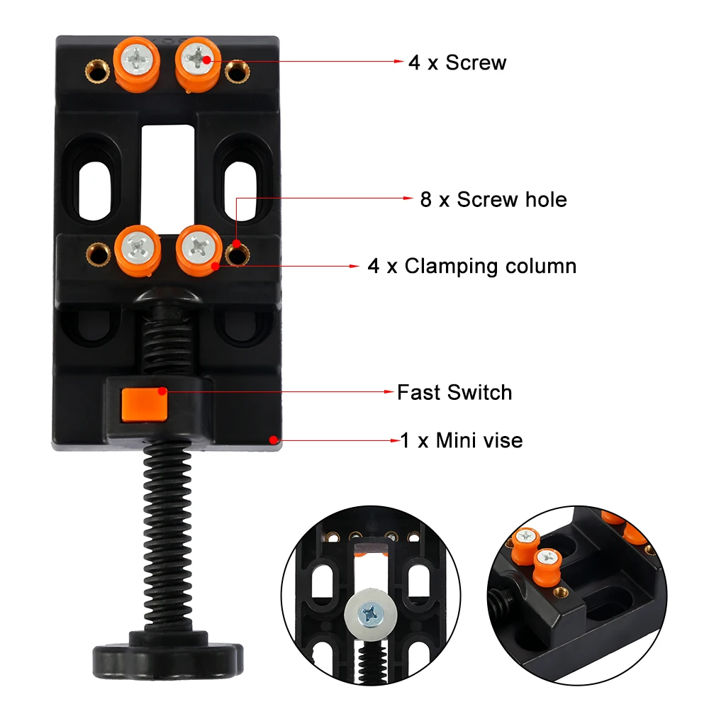 Миниатюрный зажим для хобби на настольной скамейке тиски инструмент тиски многофункциональные настольные тиски для резьбы зажим сверлильный пресс плоские тиски