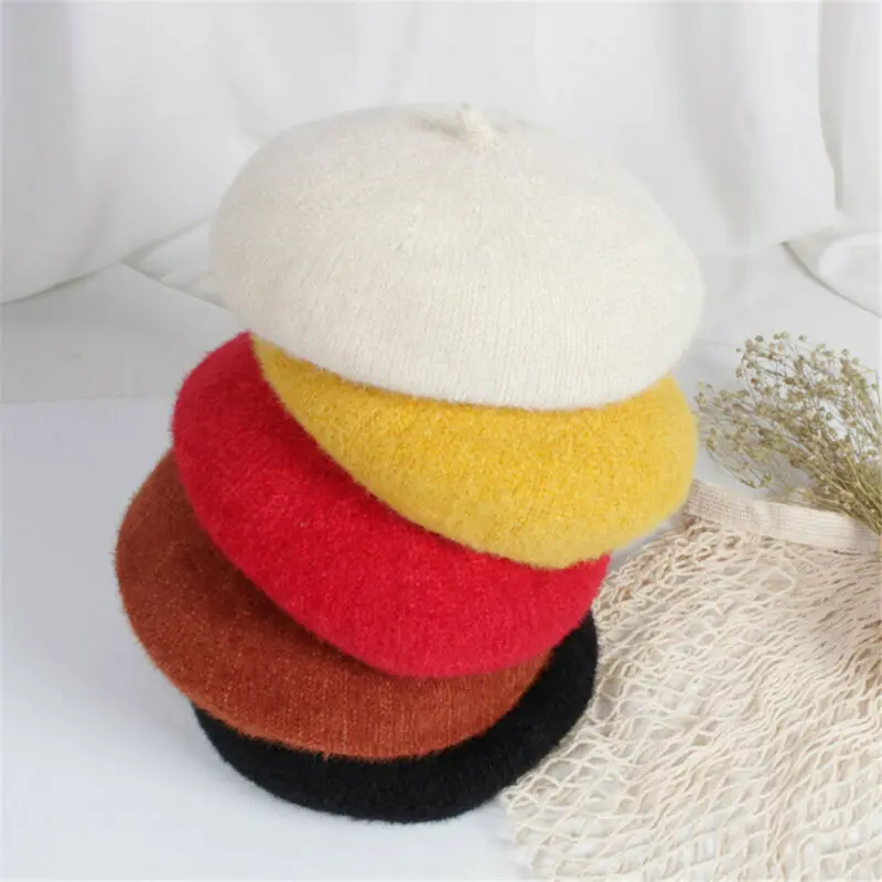 

Dropshiping 2019 Baby Kids Spring Autumn Winter Hats Children Wool Berets Boys Girls Cap Children's Painter Cap French Cap Hats