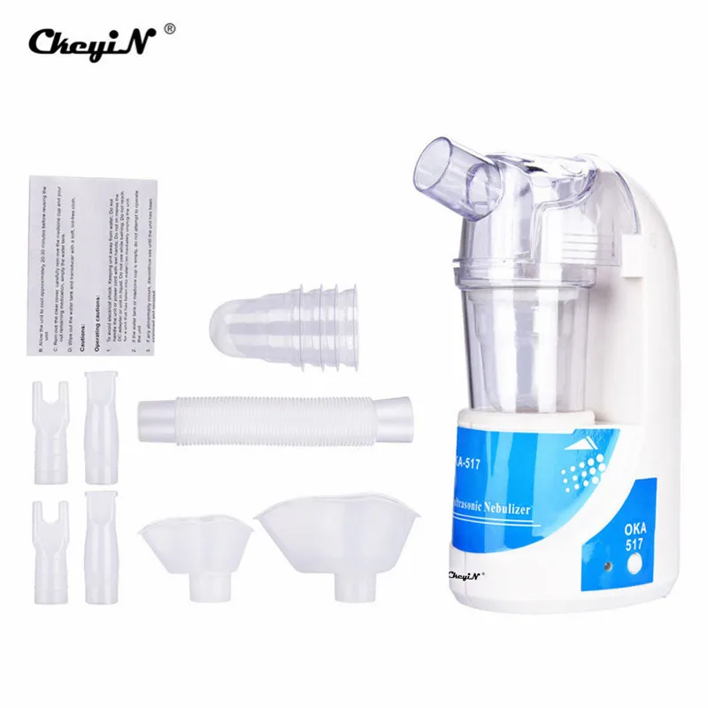 

CkeyiN Ultrasonic Atomizer Nebuliser Handheld Inhaler Nebulizer for Kids Adult with Mouthpiece Mask Personal Health Care