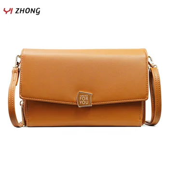 

YIZHONG Leather Korean Shoulder Bag Luxury Handbags Women Bags Designer Fashion Simple Messenger Bag Clutch Purses Bolsas