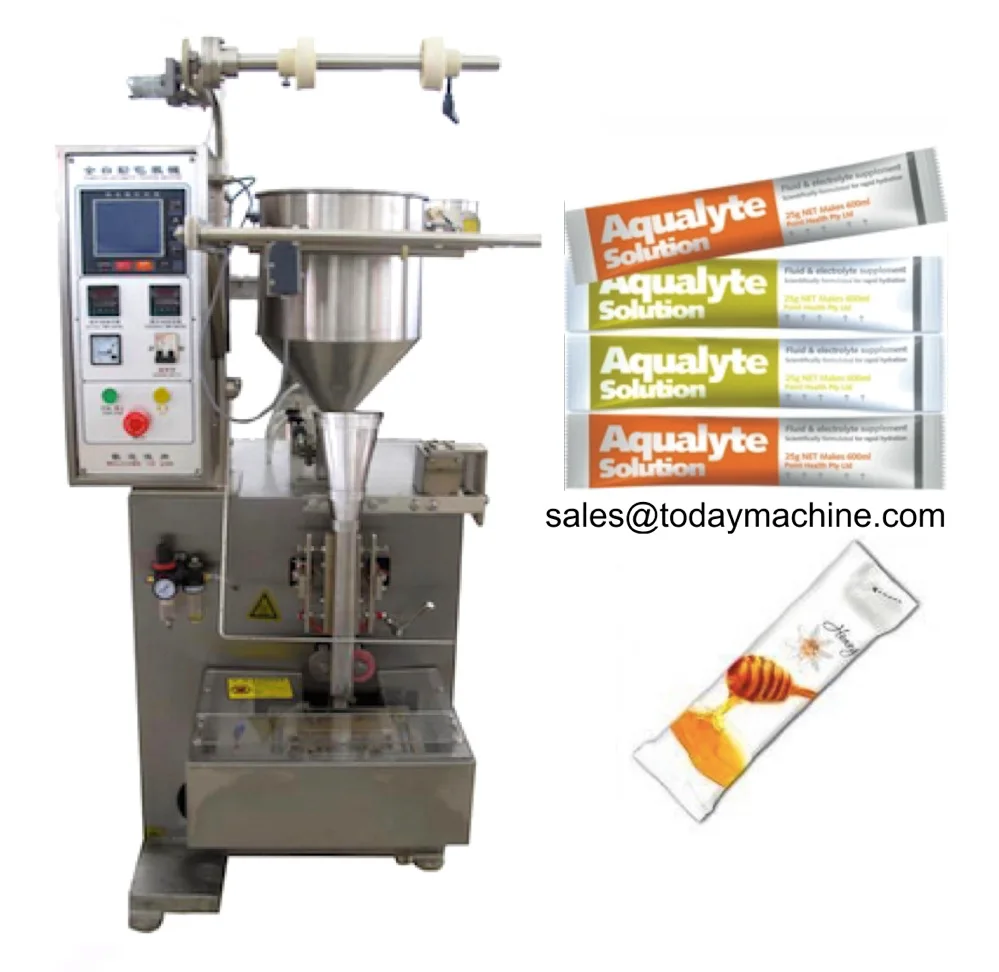 

Liquid sachet honey tomato paste salad sauce stick pouch packing machine