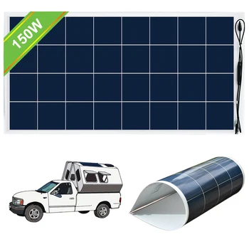 

ECOworthy 150W 18V Flexible Polycrystalline Solar power Panel for 12V Battery charger RV Boat Car Home Solar Power 150W Portable
