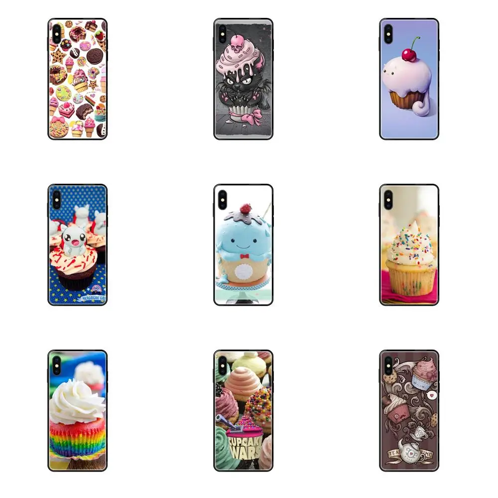 Soft 2017 New Arrival Chocolate Nutella Cupcakes Cherry Ice Cream For Galaxy S5 S6 S7 S8 S9 S10 S10e S20 edge Lite Plus Ultra | Мобильные