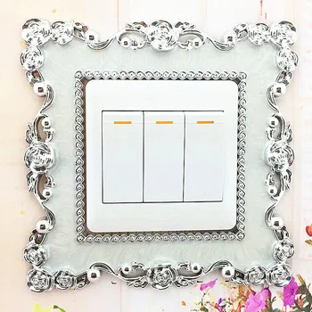 

Switch Sticker Home Switch Cover Square Shape Switch Wall Light Socket Stickers Room Decoration декор для дома наклейка на стену