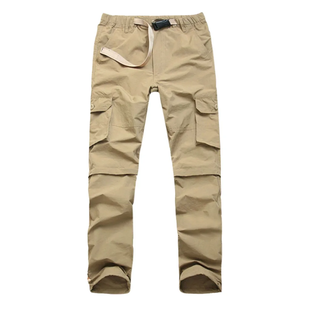 Khaki SAGACE многофункциональные быстросохнущие съемные походные брюки Мужские дышащие шорты мужские горные походные брюки - Цвет: Khaki