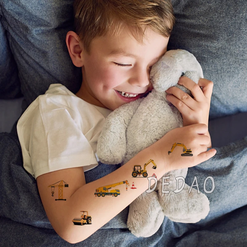 10 шт. тату для детей различные Мультяшные машины поддельные татуировки наклейки