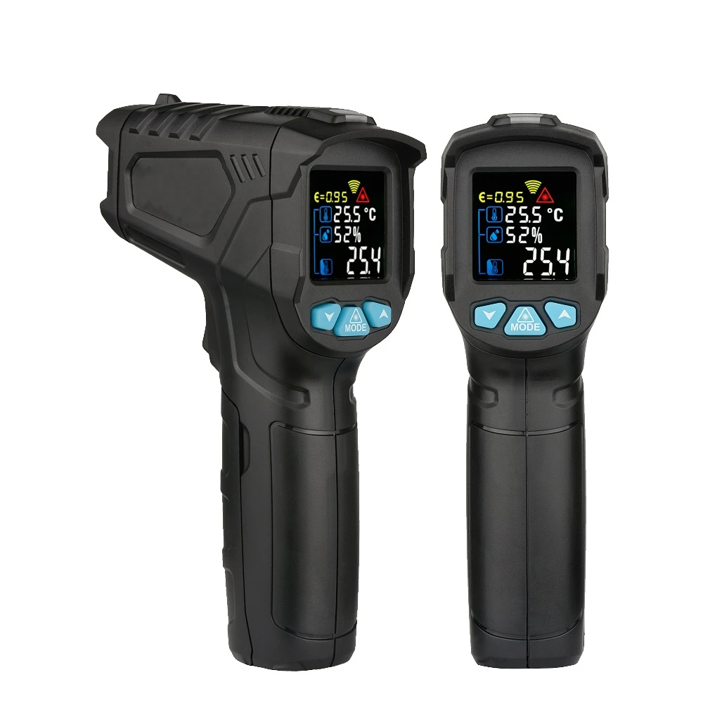 Goedkoop IR01D 50 ~ 800 Celsius Non contact Infrarood Vochtigheid Meter Geven Temperatuur Digitale Thermometer Vochtigheid Meter Pyrometer