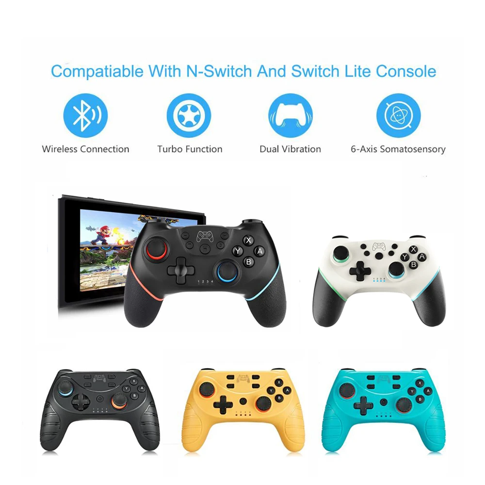 Беспроводной Bluetooth геймпад для Nintendo Switch Pro NS игровой джойстик контроллер консоли