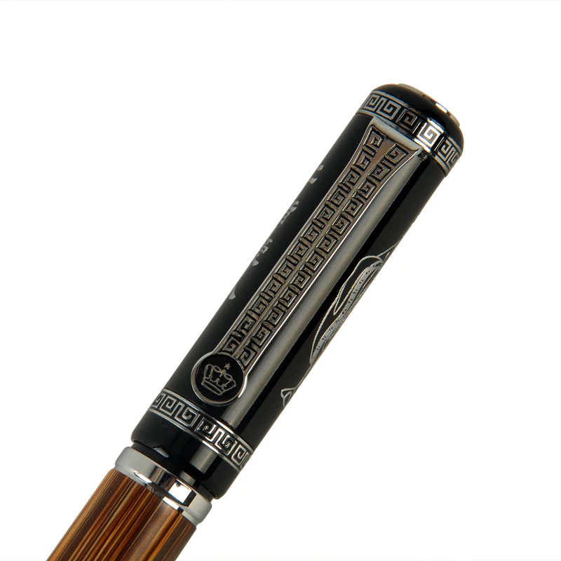 Ручка фонтан Duke Classic Confucius из натурального бамбука с тиснением Иридиевый Средний