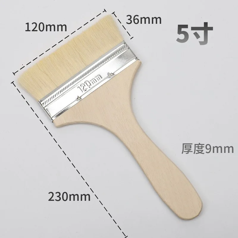 chinese brush 5PCS Paint Brush with Wooden Handle High Quality Wool Brush for Wall and Furniture Paint Tool Artist Paint Painting Brushes round paint brush Paint Tools