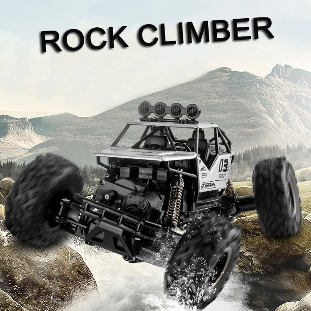 

1:16 Big Alloy Climbing RC Car Mountain Bigfoot Off-road Four-wheel Drive Remote Control Car Rock Climbing Children's Car Toy