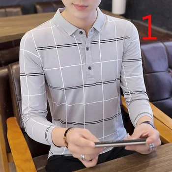

2020 spring and winter modal half-high collar long-sleeved t-shirt male trend