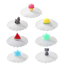 Прозрачные силиконовые крышки для чашек вишни защита от пыли герметичная термостойкая многоразовая кухонная посуда для напитков