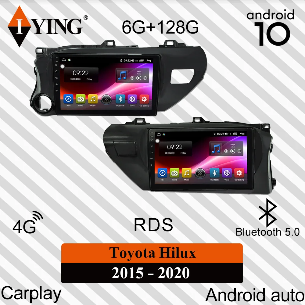 Автомагнитола IYING для Toyota Hilux 2015 2020 мультимедийный видеоплеер навигация GPS Carplay DSP