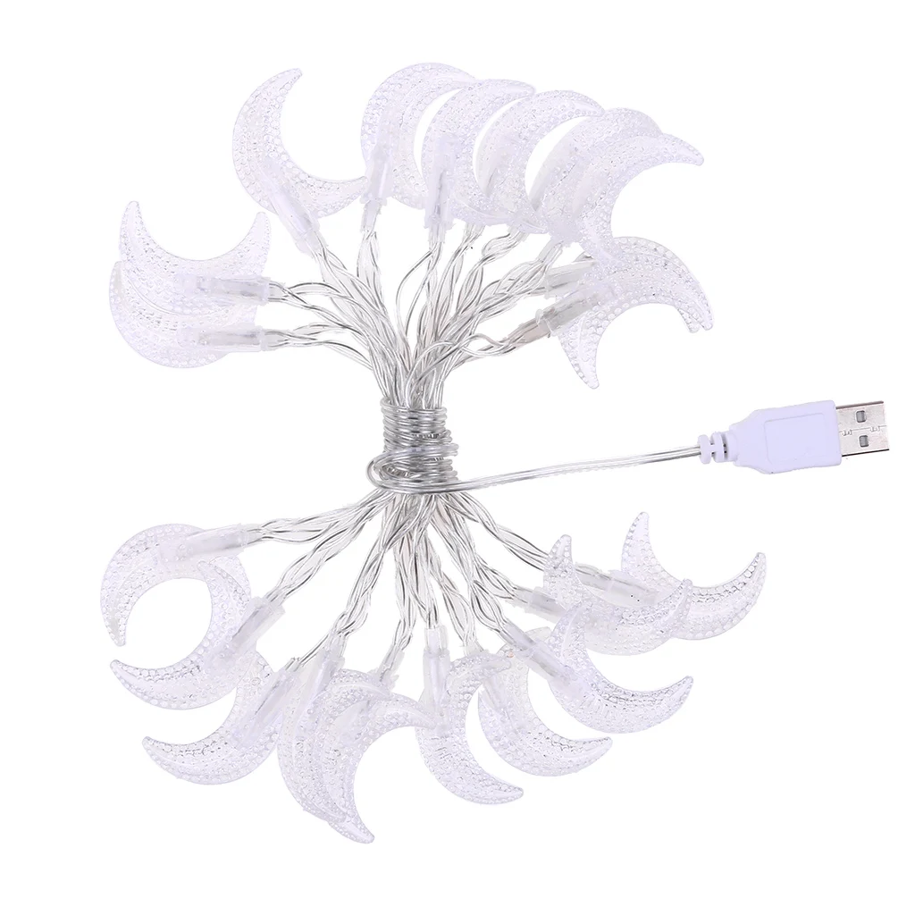 USB 20LED Лунная гирлянда водонепроницаемый для рождественской елки свадьбы дома внутреннего украшения