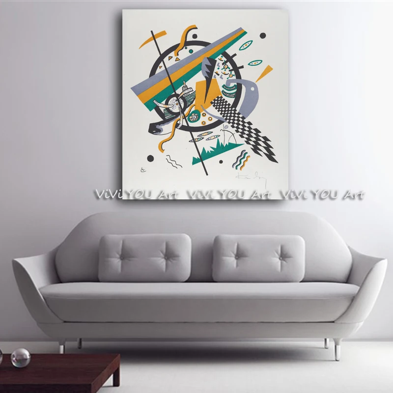 Wassily-Kandinsky-1922-Small-worlds-IVpainting-Classic-art-poster-Print-Waterproof-Canvas-Fabric-art-Wall-Decor