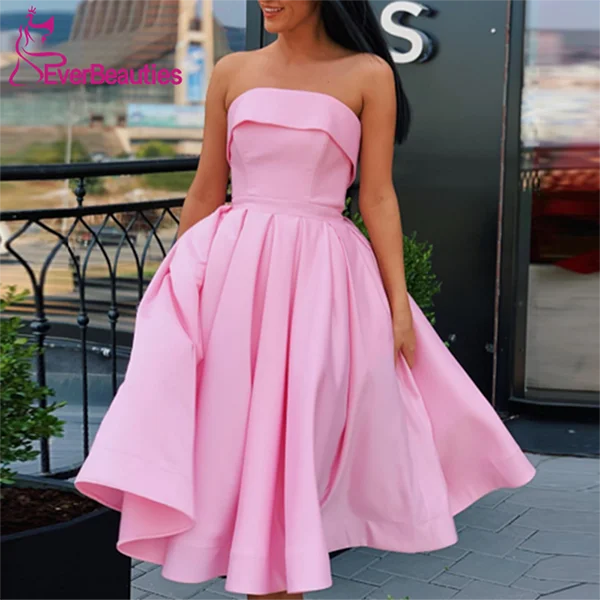 Халат, коктейльное, сексуальное, коктейльное, без бретелек, vestidos de coctel,, короткое, коктейльное платье, вечерние, Sukienka, Koktajlowa - Цвет: as picture