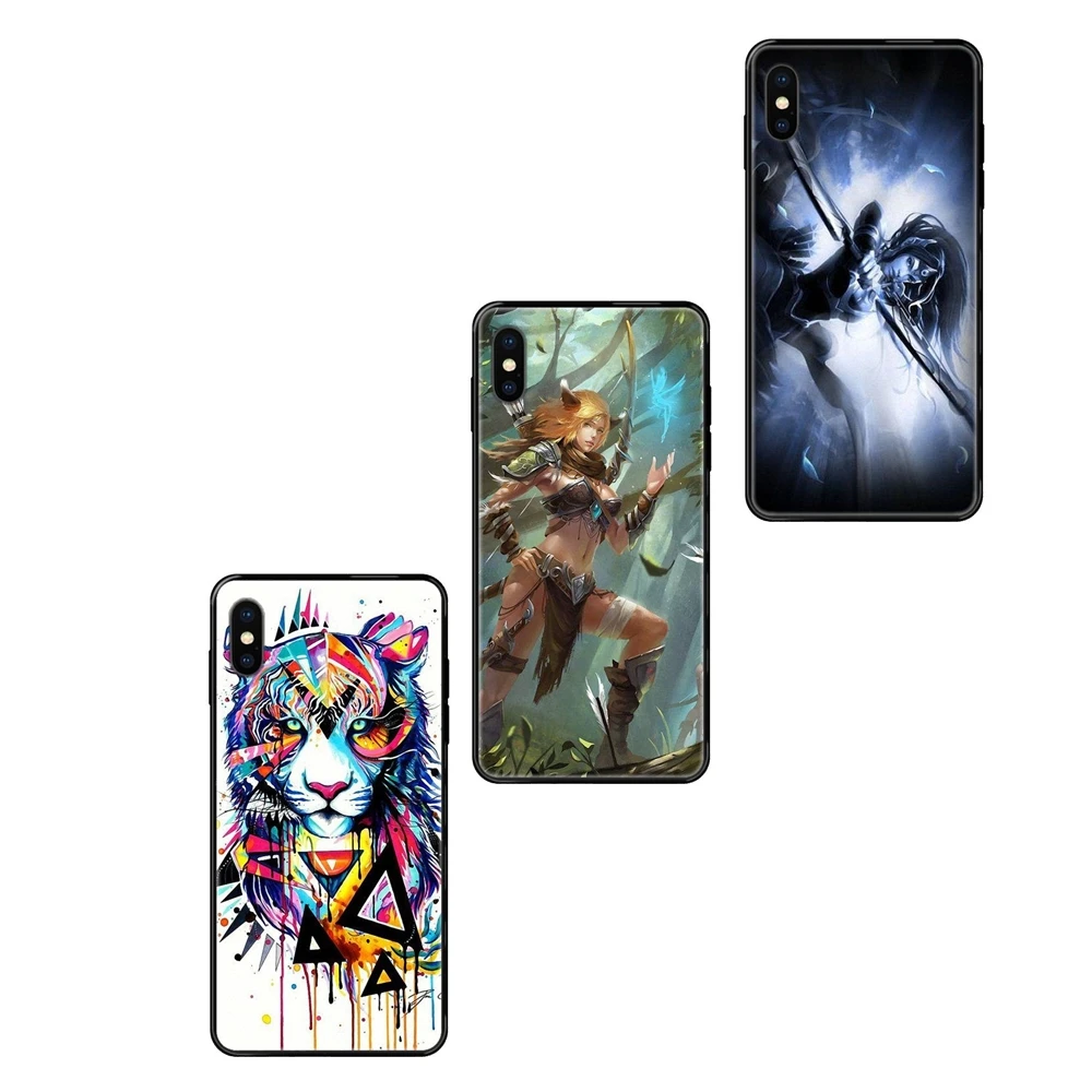 Черный мягкий защитный чехол из ТПУ по разумной цене Mirana Dota 2 для Galaxy A5 A6 A7 A8 A10 A10S A20