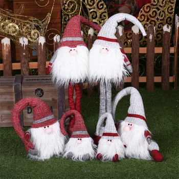 

Christmas Retractable Long Leg Santa Claus Dolls Christmas Gift for Kids Friends Satnding Toy for Xmas Tree Articulos De Navidad