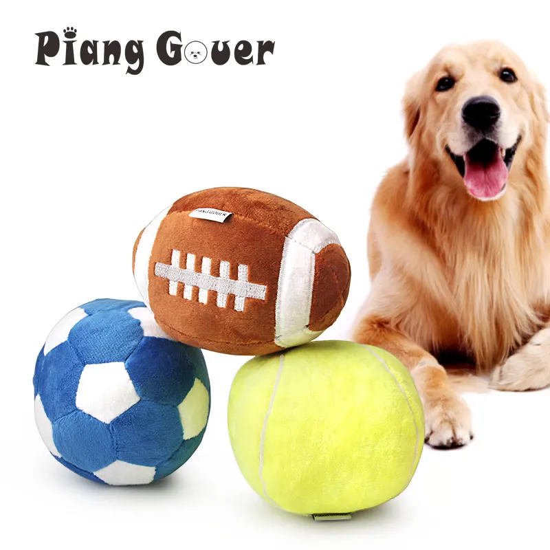 Football Dog Toy Play Puppy Tennis Pet Toy Soft Rugby Interactive